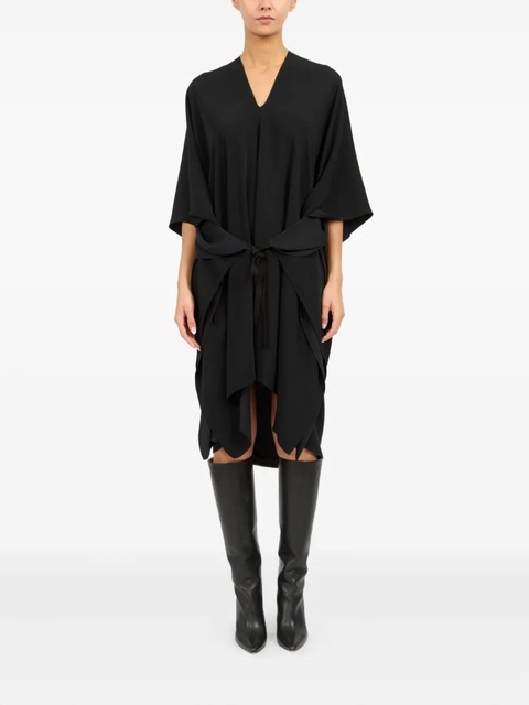 MM6 Maison Margiela V-neck midi dress - Black - zdjęcie produktu nr 1