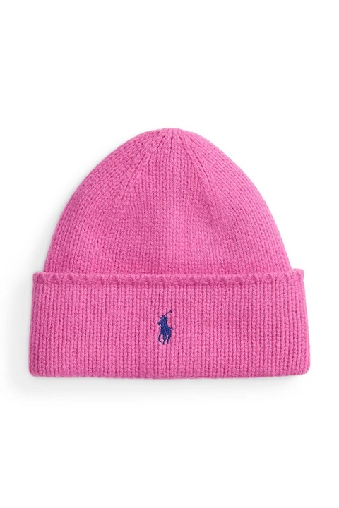 Polo Ralph Lauren czapka wełniana kolor różowy wełniana 455954355 - zdjęcie produktu nr 1
