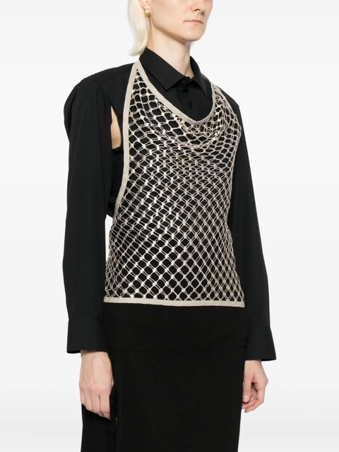 LEMAIRE Fishnet halter top - Neutrals - zdjęcie produktu nr 2