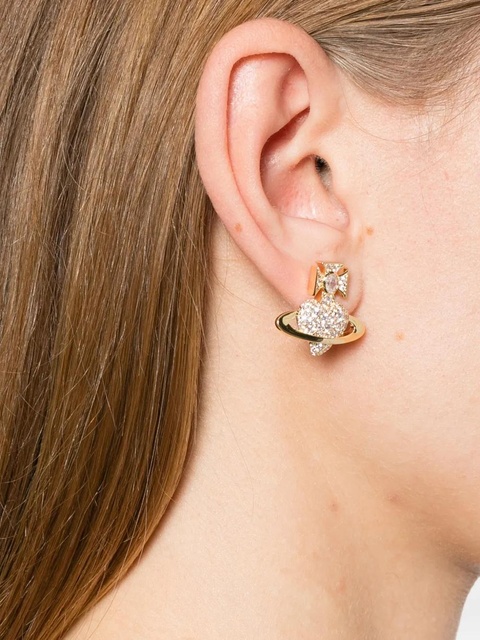Vivienne Westwood Agnatha crystal-embellished earrings - Gold - zdjęcie produktu nr 2