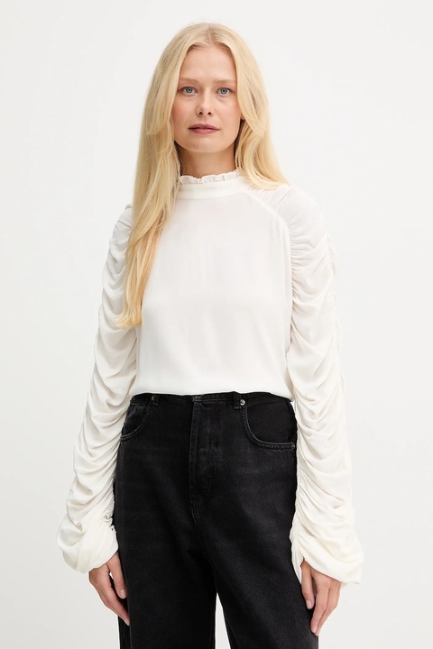 Twinset bluzka damska kolor beżowy gładka 252TT2410 - zdjęcie produktu nr 1