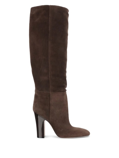 Paris Texas 100mm Lavinia suede pointed-toe knee-high boots - Brown - zdjęcie produktu nr 1