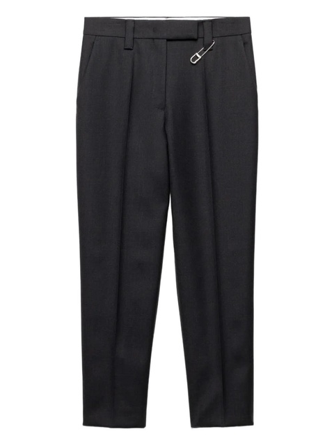 Prada safety-pin gabardine trousers - Grey - zdjęcie produktu nr 1