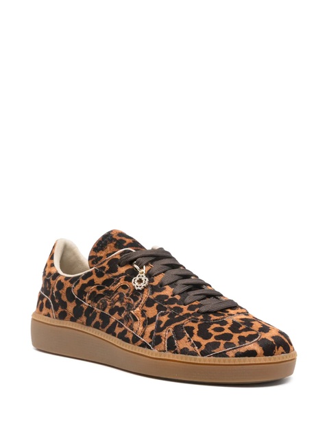 Maje leopard-print leather sneakers - Brown - zdjęcie produktu nr 2