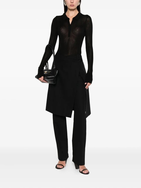 St. Agni long-sleeves polo top - Black - zdjęcie produktu nr 1