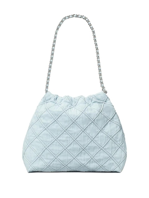 Tory Burch Fleming denim hobo bag - Blue - zdjęcie produktu nr 2
