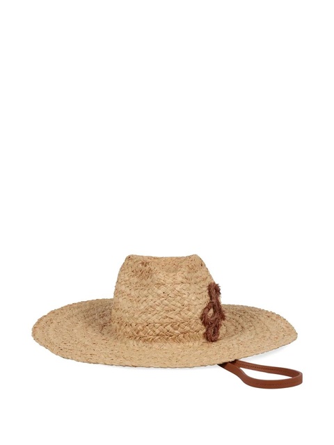 Ruslan Baginskiy logo-detail raffia hat - Neutrals - zdjęcie produktu nr 1