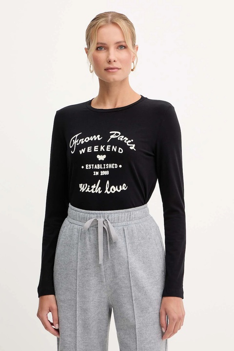 Weekend Max Mara longsleeve ALIAS kolor czarny 2525946042600 - zdjęcie produktu nr 1