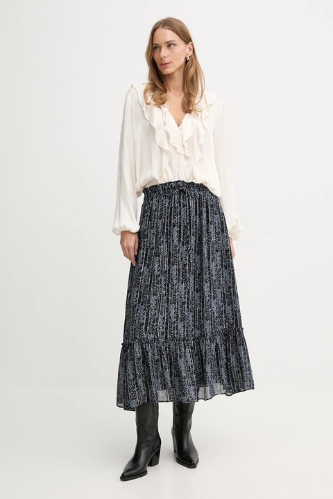 Pepe Jeans spódnica kolor granatowy midi prosta PL9011882 - zdjęcie produktu nr 2