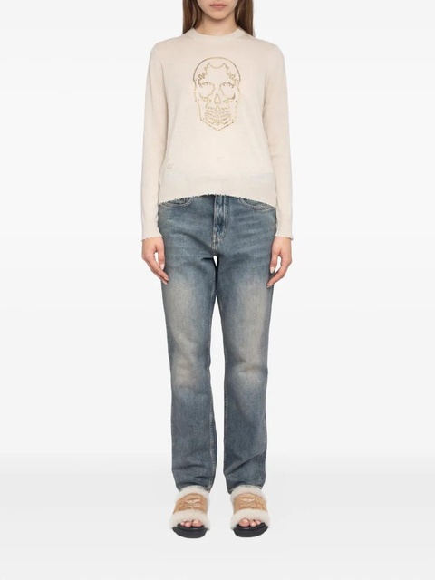 Zadig&Voltaire skull-embellished cashmere sweater - Neutrals - zdjęcie produktu nr 1