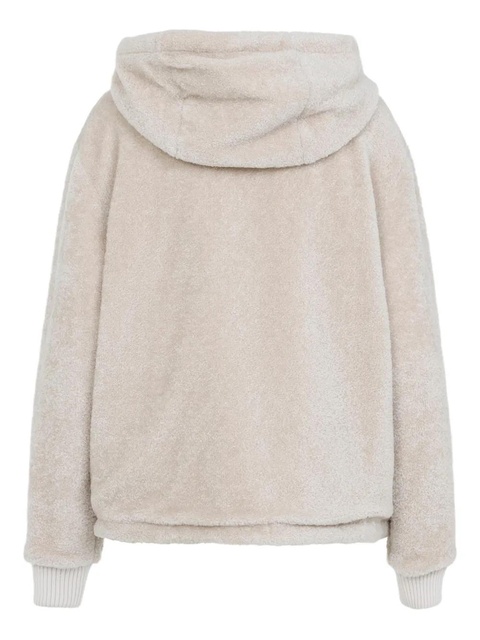 Moncler zip-up fleece hooded jacket - Neutrals - zdjęcie produktu nr 1
