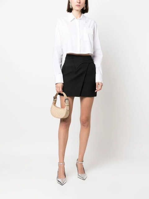 BY FAR mini Soho crocodile-embossed shoulder bag - Neutrals - zdjęcie produktu nr 2