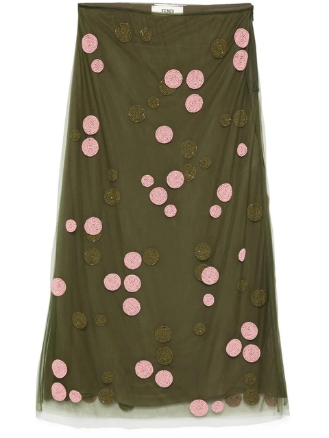FENDI polka-dot tulle skirt - Green - zdjęcie produktu nr 1