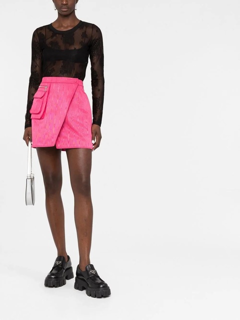 GCDS semi-sheer lace top - Black - zdjęcie produktu nr 1