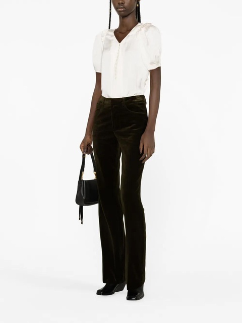 Zadig&Voltaire Pistol flared velvet trousers - Green - zdjęcie produktu nr 2