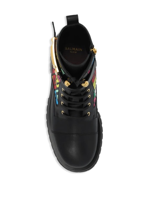 Balmain Charlie leather Combat boots - Black - zdjęcie produktu nr 2