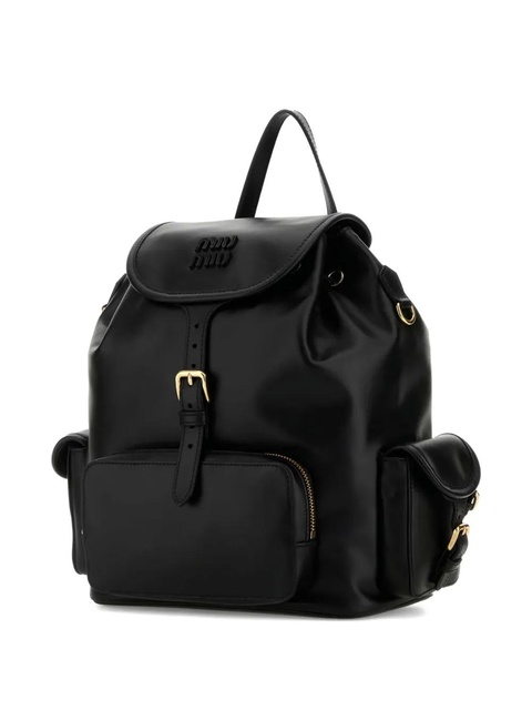 Miu Miu panelled buckled backpack - Black - zdjęcie produktu nr 2