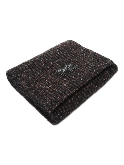Alexander Wang logo-label ribbed-knit scarf - Black - zdjęcie produktu nr 1