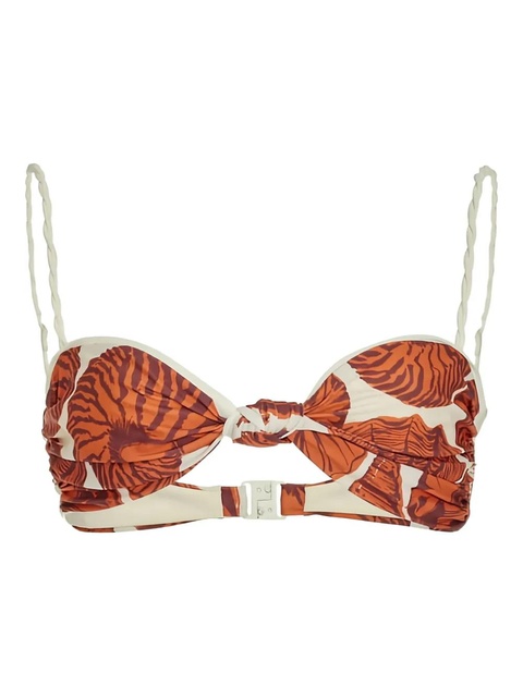 Johanna Ortiz oyster shell-print bikini top - Orange - zdjęcie produktu nr 2