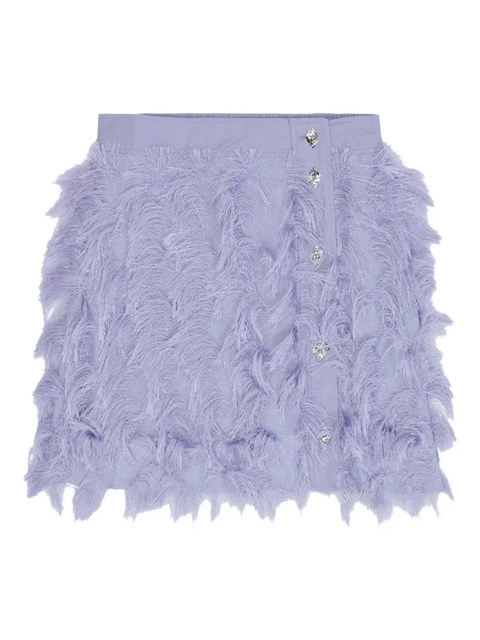 GANNI fringe mesh skirt - Purple - zdjęcie produktu nr 1