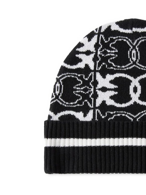PINKO Love Birds-pattern beanie - Black - zdjęcie produktu nr 2
