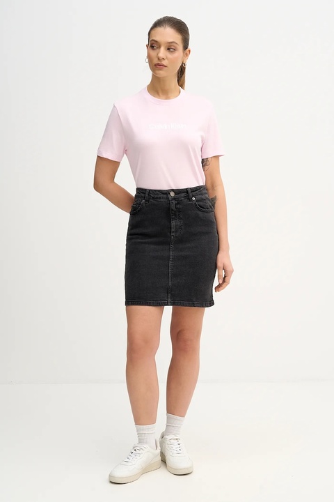 Calvin Klein Jeans t-shirt bawełniany damski kolor różowy LV047E821G - zdjęcie produktu nr 2