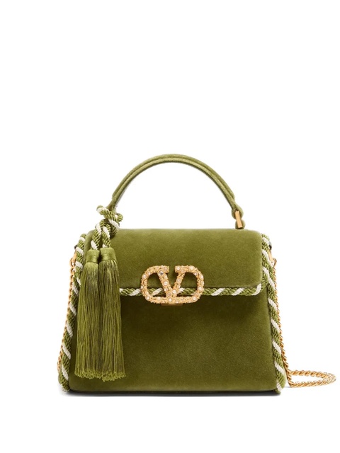 Valentino Garavani tassel-embellished shoulder bag - Green - zdjęcie produktu nr 1