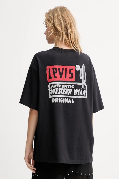 Levi's t-shirt bawełniany damski kolor czarny 000G4 - zdjęcie produktu nr 1