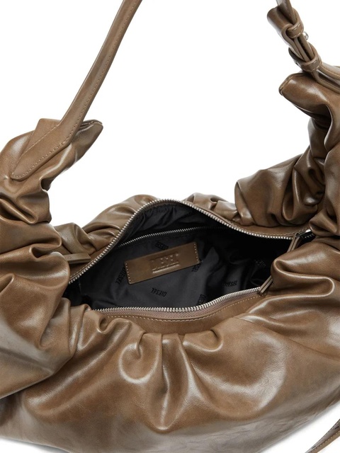 Diesel large Grab-D gathered shoulder bag - Brown - zdjęcie produktu nr 2