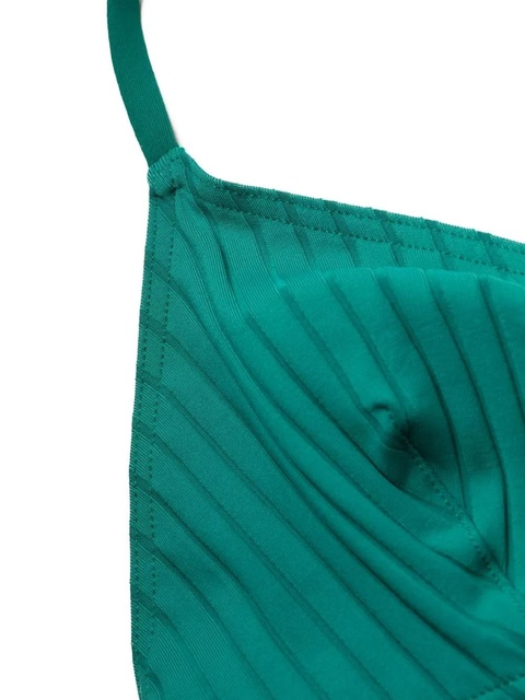 ERES ribbed triangle bikini top - Green - zdjęcie produktu nr 2