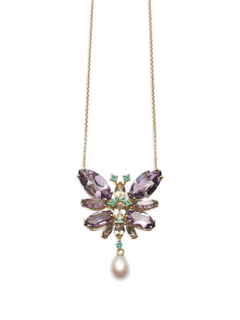 Dolce & Gabbana 18K yellow gold Butterfly multi-stones necklace - zdjęcie produktu nr 2
