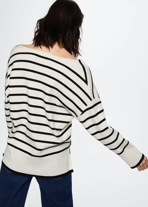 Sweter w paski oversize - zdjęcie produktu nr 2