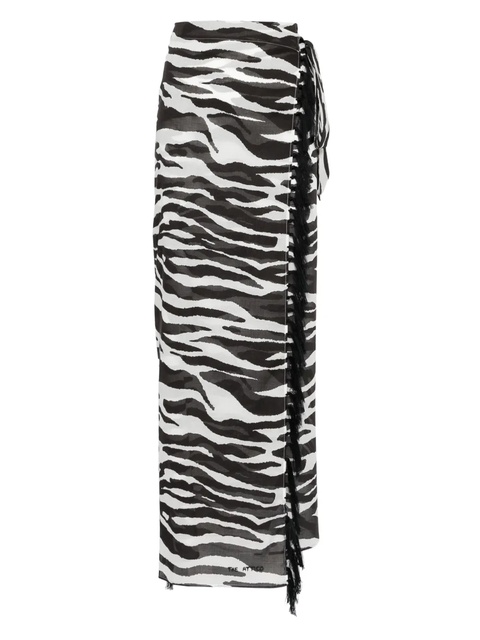 The Attico animal-print pareo - Black - zdjęcie produktu nr 1