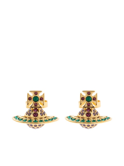 Vivienne Westwood orb cross crystal earrings - Gold - zdjęcie produktu nr 1