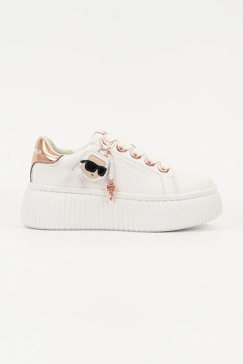 Karl Lagerfeld sneakersy skórzane KREEPER LO damskie kolor biały KL42376T - zdjęcie produktu nr 1