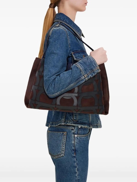 Ferragamo Gancini-overlay tote bag - Brown - zdjęcie produktu nr 1