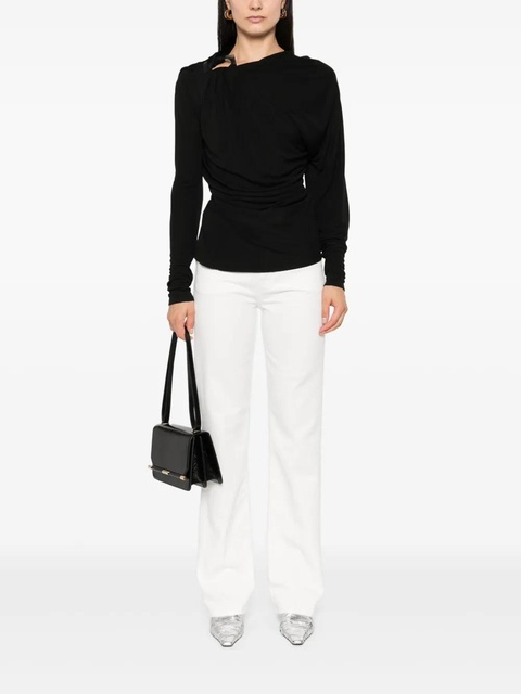 Victoria Beckham draped long-sleeve top - Black - zdjęcie produktu nr 1