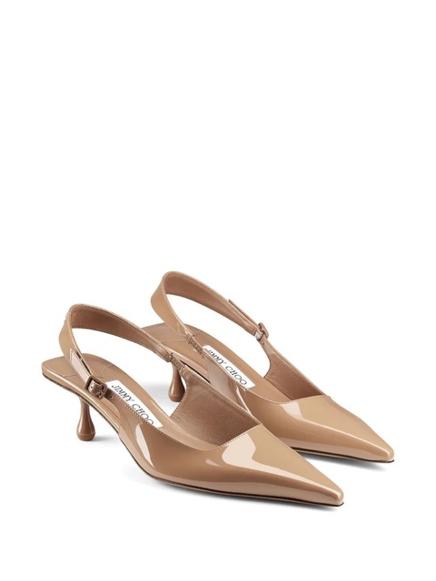 Jimmy Choo Amel 50mm leather pumps - Neutrals - zdjęcie produktu nr 2