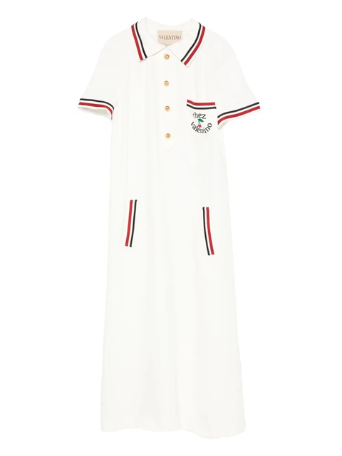 Valentino Garavani cherry-embellished polo midi dress - White - zdjęcie produktu nr 1