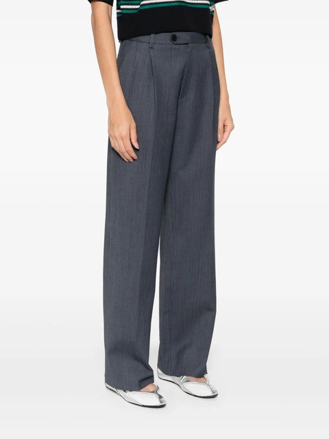 SANDRO striped straight-leg trousers - Blue - zdjęcie produktu nr 2