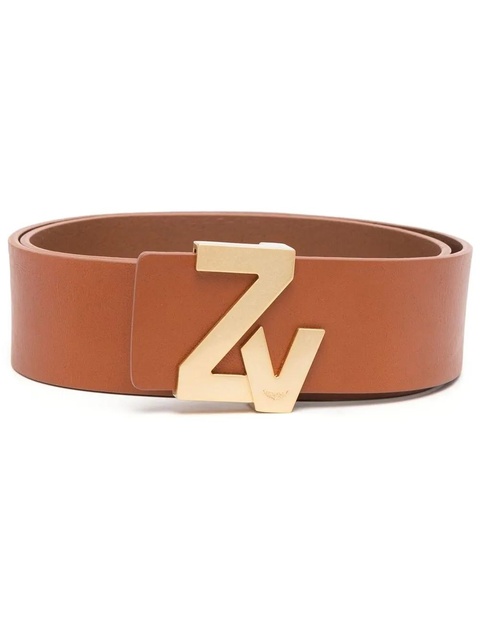 Zadig&Voltaire logo-plaque leather belt - Brown - zdjęcie produktu nr 2