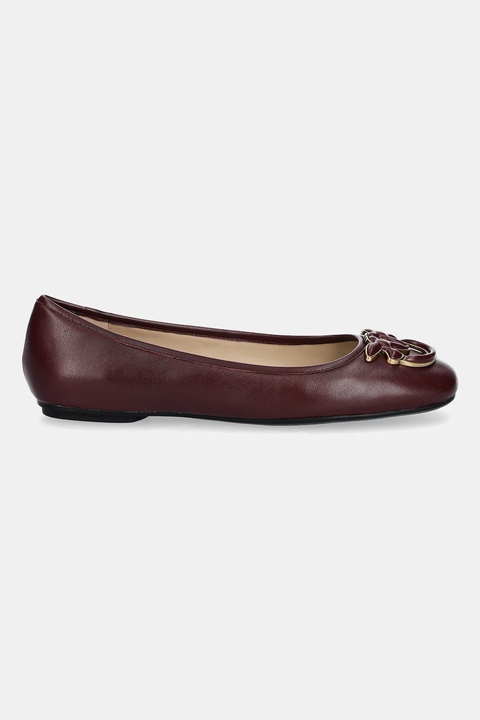 Pinko baleriny skórzane Max 03 kolor bordowy SD0379P003P61 - zdjęcie produktu nr 2