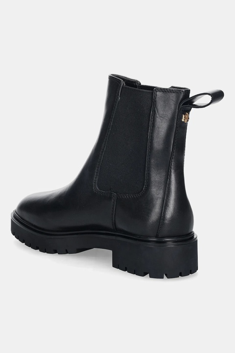 Lauren Ralph Lauren sztyblety skórzane Allyson damskie kolor czarny na płaskim obcasie 802967818001 - zdjęcie produktu nr 2
