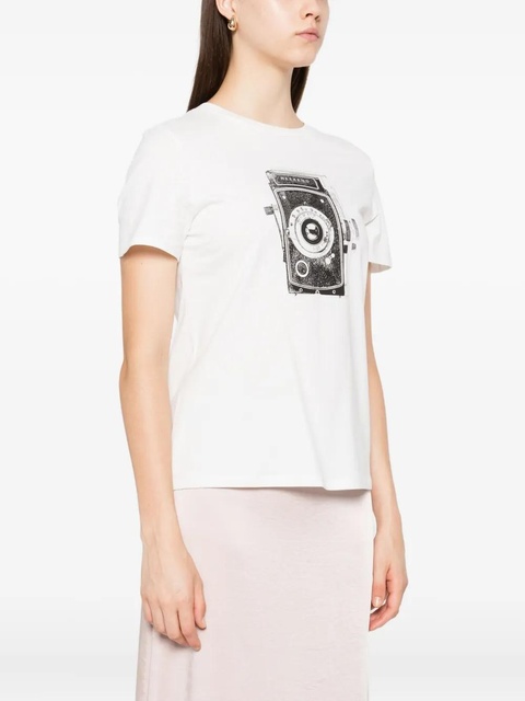 Weekend Max Mara graphic-print T-shirt - White - zdjęcie produktu nr 2