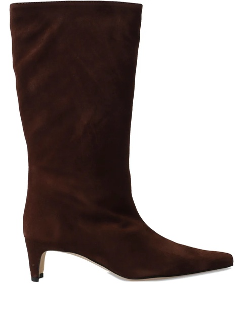 STAUD 55mm leather pointed-toe boots - Brown - zdjęcie produktu nr 1