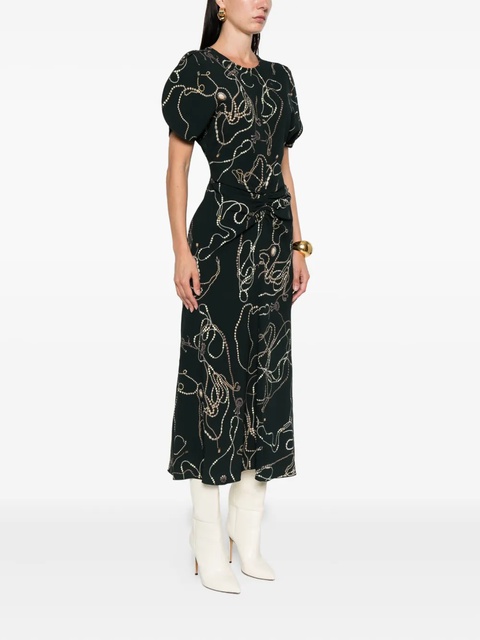 Victoria Beckham printed midi dress - Green - zdjęcie produktu nr 2