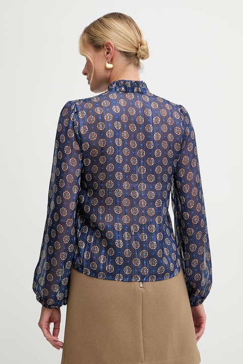 Morgan koszula damska kolor niebieski regular ze stójką CLAVI.F - zdjęcie produktu nr 2