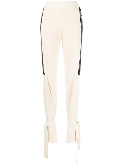 Off-White rib-knit trousers - Neutrals - zdjęcie produktu nr 1