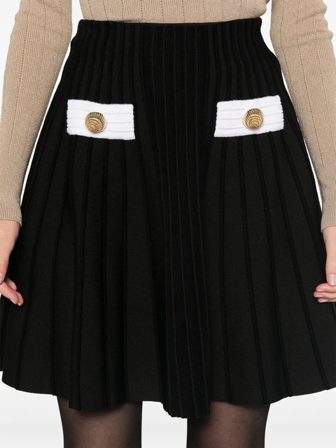 Balmain ribbed-knit mini skirt - Black - zdjęcie produktu nr 2