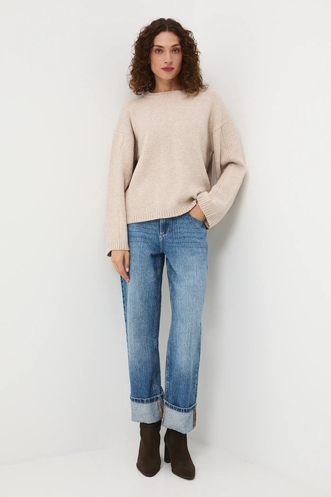 Medicine jeansy bawełniane damskie kolor niebieski - zdjęcie produktu nr 2